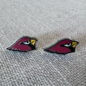 Silver Arizona Cardinals earrings